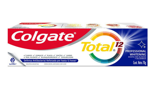 Crema Dental Colgate Total 12 Professional Whitening X 70 G