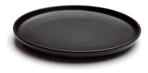 Platos Postre 20 Cm Borde Recto Negro Alo