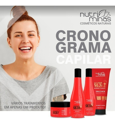 Kit Louvado Seja Nutriminas Poderosa Reconstrução Capilar