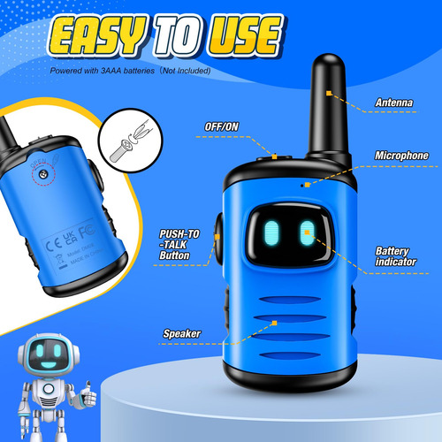 Walkie Talkies De Juguete Para Niños: Mini Robots De