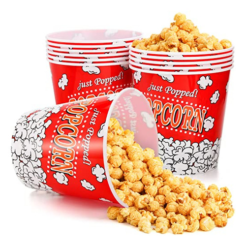 Recipientes De Palomitas De Maz De Plstico Nicunom, 12 Pack