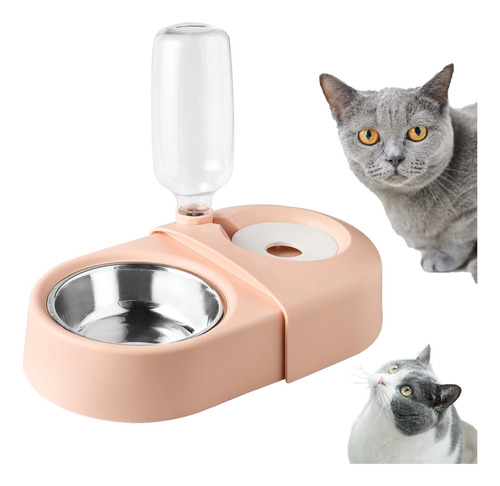 Juego De Alimentador De Alimentos Y Agua Para Gatos, Dispens