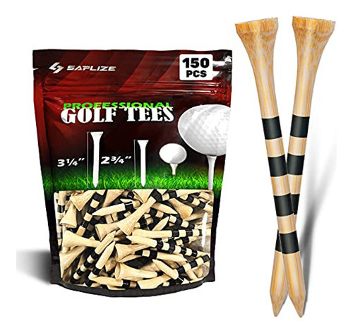 Saplize Tees De Golf Tees De Bambú, Paquete De 150 (3-1/4 )