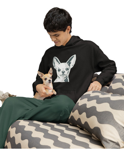 Hoodie Sudadera Con Capucha Unisex Perro Chihuahua