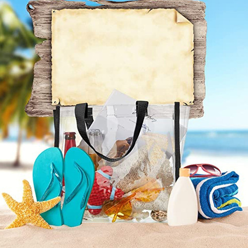 10 Bolsa Regalo Con Asa Reutilizable Transparente Decoracion