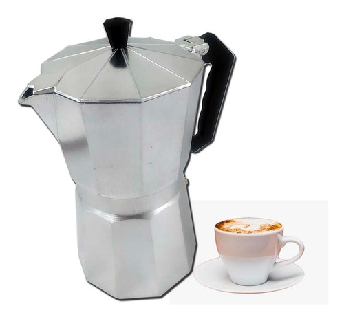 Cafetera Italiana Moka 9 Tazas Aluminio