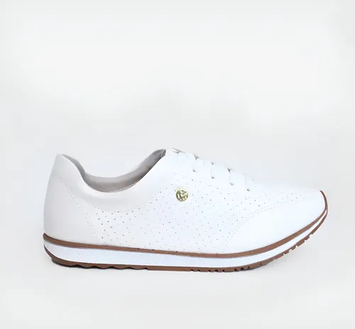 Tenis Feminino Via Uno Casual Jogging Original Branco 37,0 Br