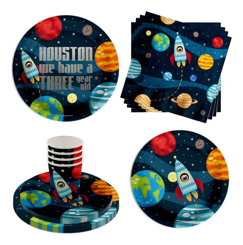 Artículos De Fiesta Birthday Galore Astronaut 3er Birthday