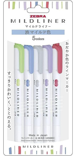 Marcadores Zebra Mildliner, Paquete De 7
