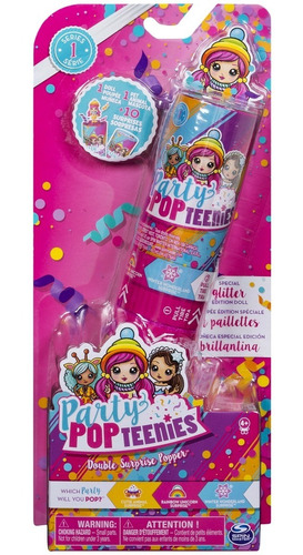 Imagen 1 de 10 de Party Pop Teenies Muñeca Sorpresa Con Confetti Push Fiesta