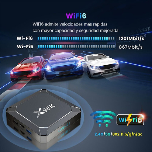 Tv Box Android 8k Wifi6 Bluetooth 4+32gb Streaming Hd