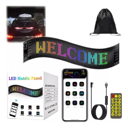 Letrero Panel Matrix Led Luminoso Flexible Rgb App +control