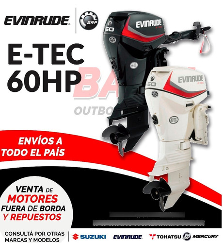 Imagen 1 de 4 de Motor Fuera De Borda Evinrude E-tec 60 Hp  2 Tiempos