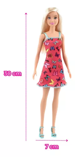 Boneca Barbie Fashion Vestido Glitter Loira Mattel - Roxo