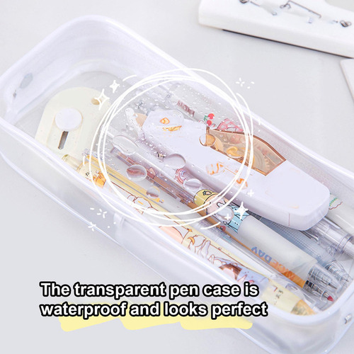 Estuche De Lápices De Pvc Transparente, Bolsa De Papelería D