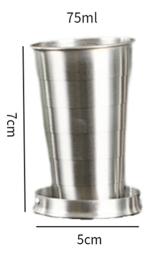 5 Vaso Medidor De Vino Plegable Con Llavero, Retráctil,