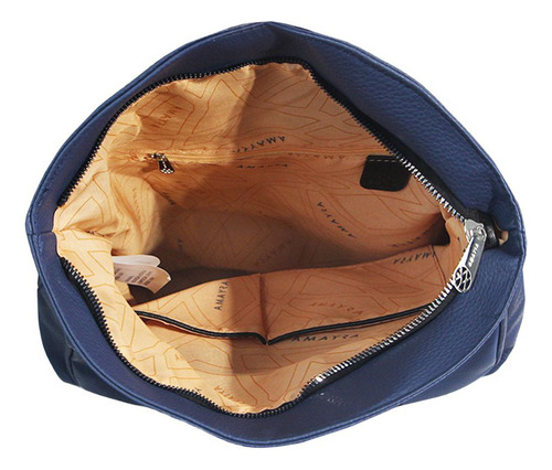 Mochila Urbana Amayra 67c2673 Color Azul C26733 Diseño Liso