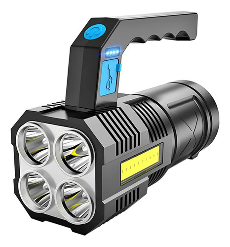 Lampara Linterna Luz Led Recargable Mano Portatil Emergencia