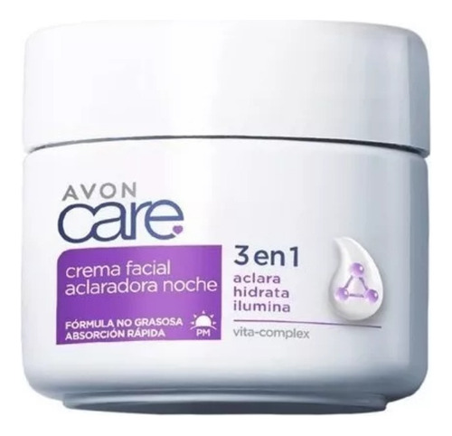Crema Aclaradora Facial Noche 3 En 1 Care Avon Vita Complex Tipo De Piel Normal