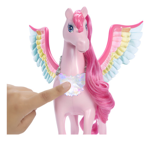 Barbie A Touch Of Magic Set Juego Pegaso Rosa Con Perrito Ma