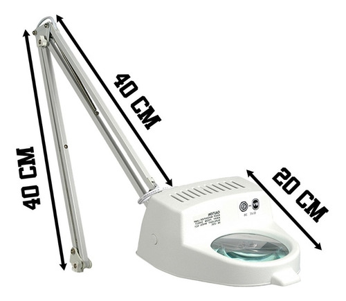 Imagen 2 de 10 de Lámpara De Escritorio Con Lupa P/dibujo Extensible + Morsa