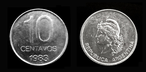 Monedas Peso Argentino $ 1-5-10-50 - Ctvs 1-5-10-50 -1983-85 (Usado)