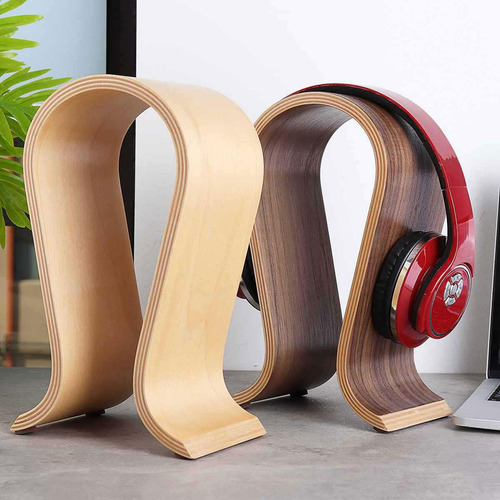 Soporte De Madera Para Auriculares Auriculares Base