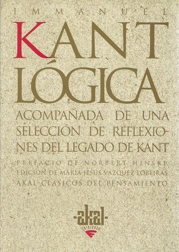Lógica, Kant, Ed. Akal 