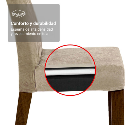 Juego De Comedor Madesa Allegro Con 6 Sillas Imperial Marrón Liso