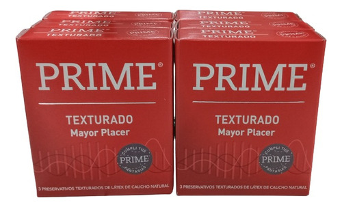 Preservativo Prime Texturado Caja X 18 Unidades - 6 X 3 