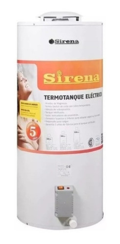 Termotanque Eléctrico Sirena 90lts Te90 Dual 1900w Colgar