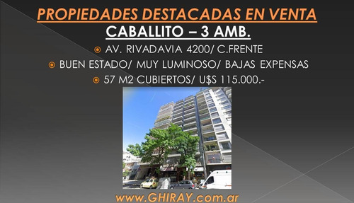 Imagen 2 de 15 de 3 Amb. Almagro, Av. Rivadavia 4200. Muy Buen Estado