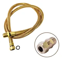 Comprar Mangueira Para Gás 1,50m 1u002F2 + Adaptador De Fogão Cooktop