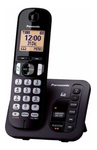 Teléfono Panasonic KX-TGC222 inalámbrico - color negro