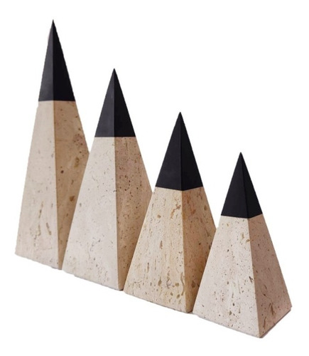 Pack  Pirámides De Distintos Tamaños Para Decoración Blanco