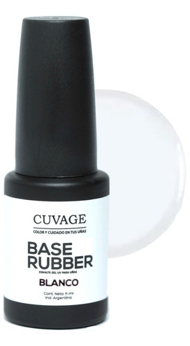 Base Rubber Cuvage Gel Color 11ml Uv Led Cabina C Color Blanco