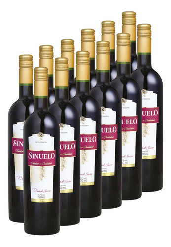 Vinho Sinuelo Tinto Bordô Suave Serra Gaúcha Caixa 12 Garraf