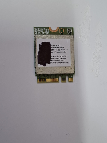 Tarjeta Wlan U98h132 Pn 915620-001 Rtl8821ce P/n 915620-001 (Usado)