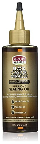 African Pride Black Castor Aceite De Sellado De Pelo Q3zvo