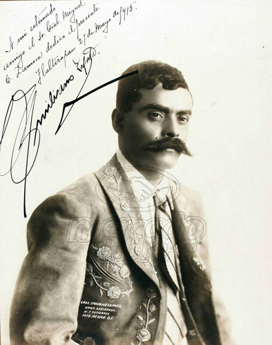 Lienzo Tela Fotografía Emiliano Zapata México 1915 63 X 50