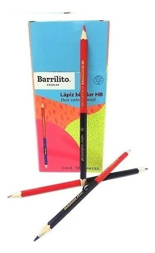 Lápiz Bicolor Hb Hexagonal C/100 Pzs - Barrilito 7564 /vc