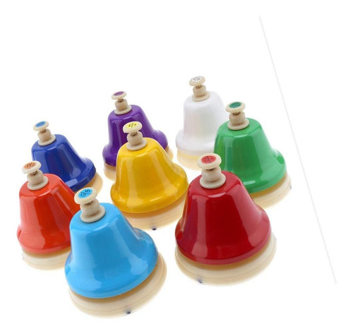 8pc 8 Note Hand Bell Kit Instrumento Musical Rompecabezas