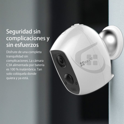 Imagen 4 de 9 de Camara Ip Wifi Ezviz 1080p 2mp Con Bateria Sin Cable Autonoma Exterior Inalambrica