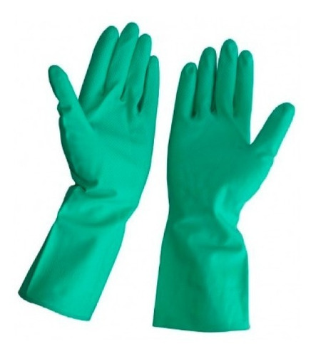 Pack 10 Pares Guantes Nitrilo Flocado Verde 