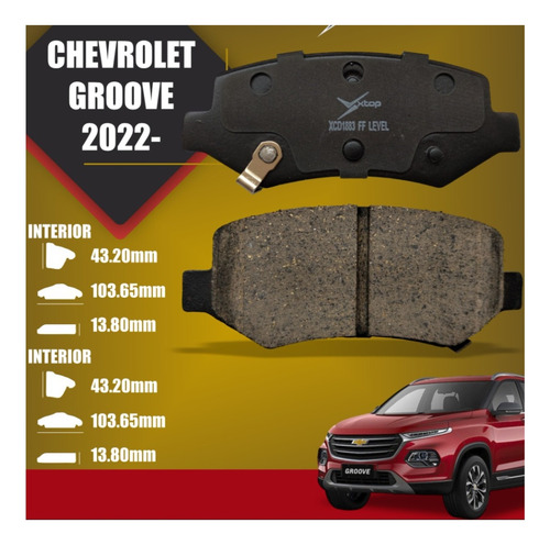 Balatas Traseras + Liquido, Chevrolet Groove 2022 2023 2024