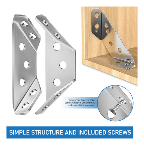 Soportes Triangulares De Acero Inoxidable Con Forma De Esqui