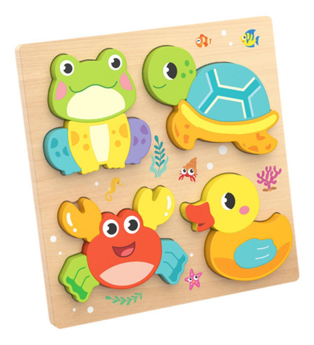 Puzzles Block De Madera Puzzle Toy Para Animal Marítimo