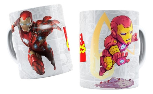 Mug Avengers Iron Man Taza Ceramica 11 Onz