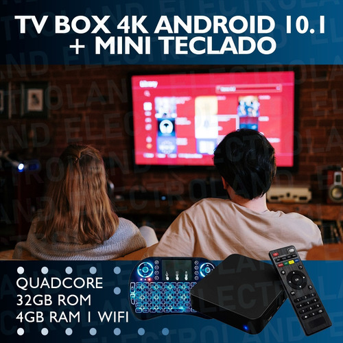 Convertidor Smart Tv Convertir Tv Box Android Teclado Combo