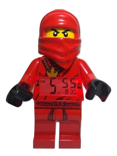 Lego Ninjago Reloj Digital Alarma Kai Rojo Con Luces